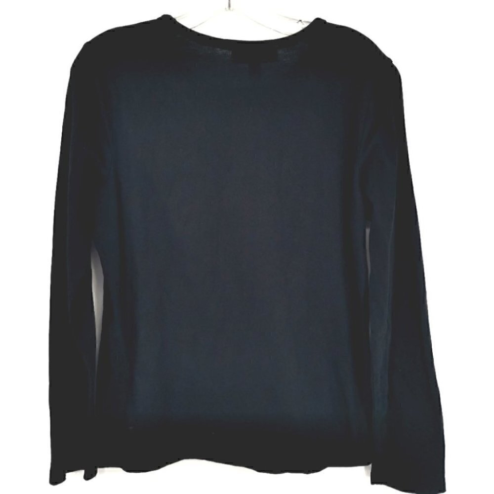 Lauren Ralph Lauren Women's M Black Bling Long Top - Picture 7 of 9